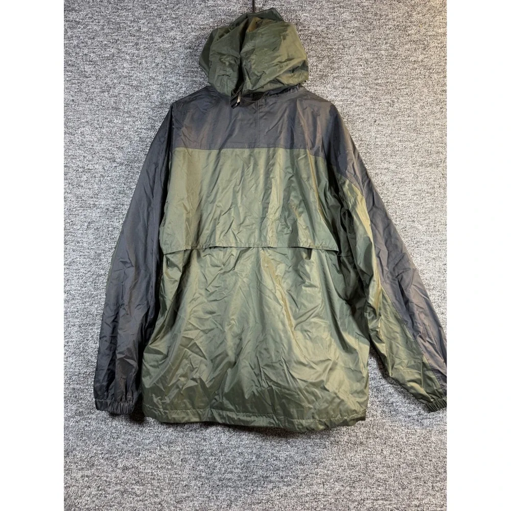 Guide Series Mens Waterproof Rain Jacket Olive Green Black Hooded Size L
